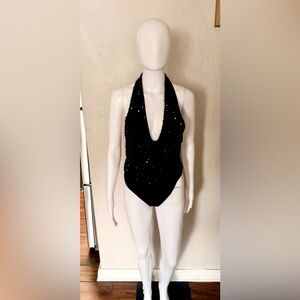 Fashion Nova Black Sequin Kids One Piece
